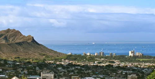 The park's elevated position offers spectacular views toward Diamond Head in the south