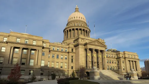 Idaho State Capitol in evening light
