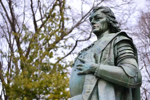 Christopher Columbus statue sculpted by Moses Ezekiel in the 1890s