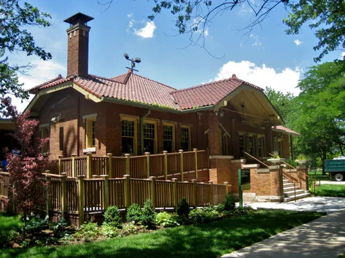 The historic Independence Park Bungalow sits in the park's southeast corner