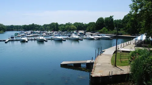 Boats docked at the Inner Harbor