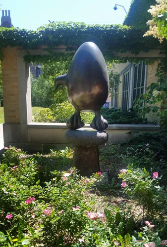 The Bird of Peace bronze sculpture near the fieldhouse