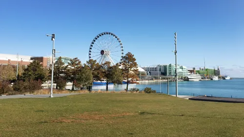 Looking toward Navy Pier from within the park