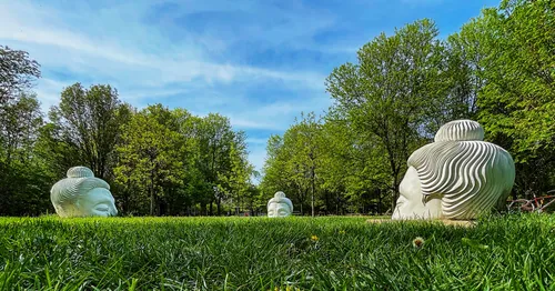 Indira Freitas Johnson's Buddha sculptures emerge from the ground