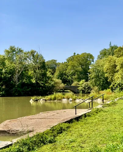 View of the lagoon with the northwest bridge visible beyond