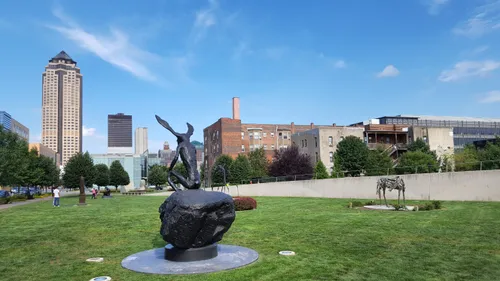 A view of the northeast section of the sculpture park