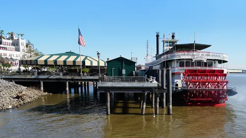 Steamboat docked at the pier