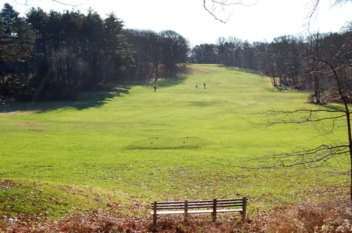 Expansive view of a fairway at the park's golf course