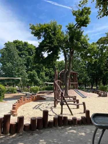 Alexander W. Kemp Playground with wooden climbing structures