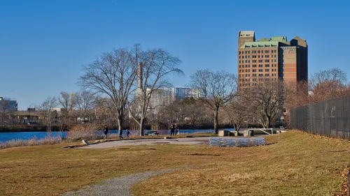 Wintertime view of the park's northwest section