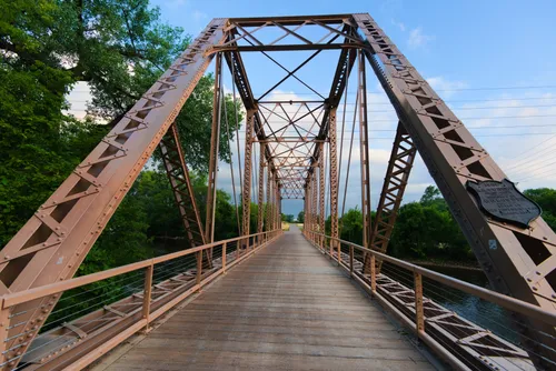 The Boom Island Pedestrian Bridge was built in 1901, originally for railroad use