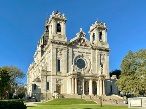 The Basilica of Saint Mary on Hennepin Avenue just north of the park