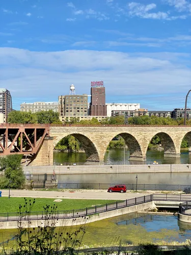 Stone Arch Bridge spans the Mississippi River