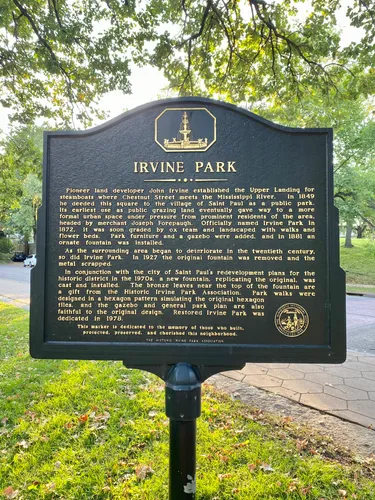 Historical marker details the rich heritage of Irvine Park