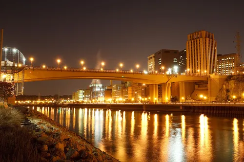 Looking west toward Wabasha Street Bridge