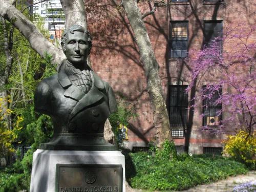 The bronze bust of Daniel D. Tompkins, sixth vice president of the United States