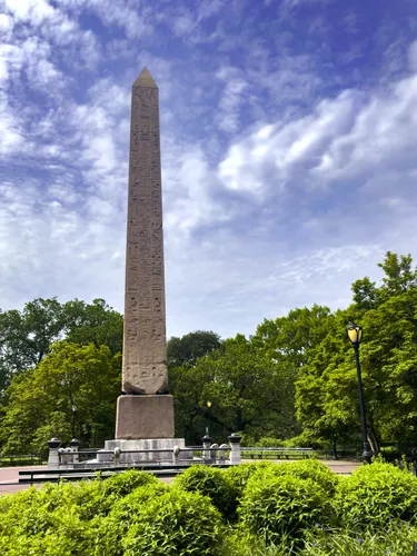 The obelisk Cleopatra's Needle under a bright sky