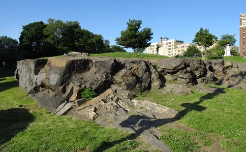 Natural rock formations in the park's southwest corner