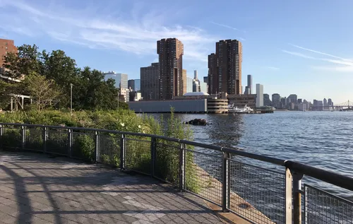 The East River opens up to views of Manhattan's skyline
