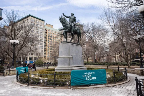 George Washington Statue in the southern part of the park