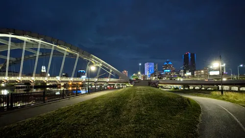 Frederick Douglass-Susan B. Anthony Bridge at the park's northern tip