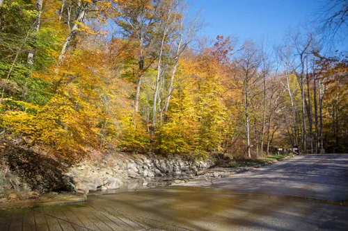 Sand Run Creek at the ford where Sand Run Parkway crosses over