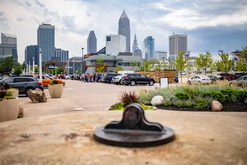 Looking toward Cleveland's skyline from the park's northern tip