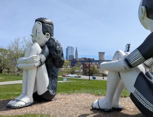 Alex Senna's Small Giants sculptures are anything but small, each sitting 10 feet high