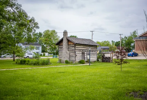 The Nicodemus Cabin stands at the southern edge of the park