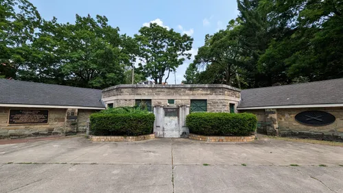 The remaining structures of the historic Allegheny Arsenal are located in the park’s eastern corner