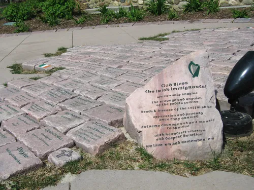 Engraved bricks honor Irish family names