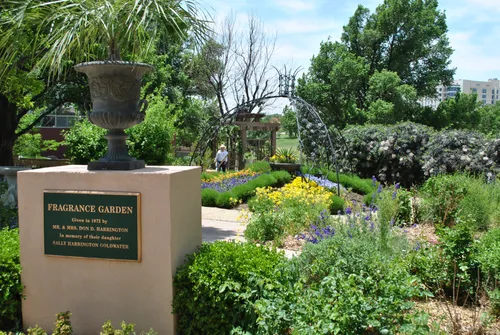 Fragrance Garden sign marks this aromatic section of the Botanical Gardens