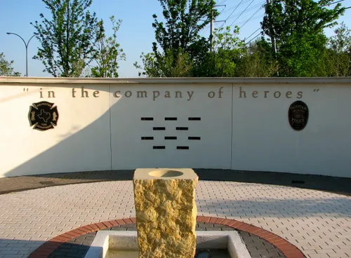 The Wall of Honor bears the names of Arlington's fallen public safety officers since 1930