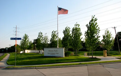 Heroes Park seen from Wester Way Drive on a summer evening