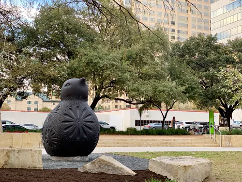 The Blackbird sculpture was created by local artists