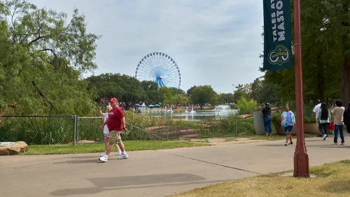Pathway with the Texas Star Ferris Wheel in the distance
