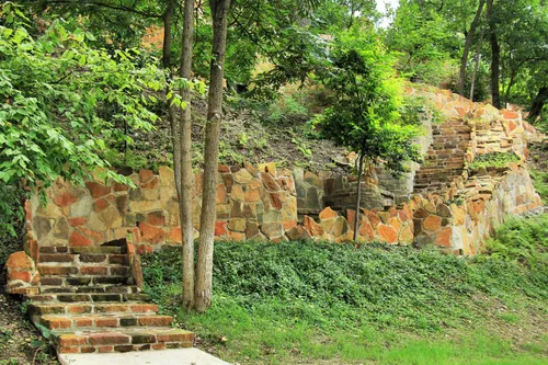 Hillside steps in the east section of the park
