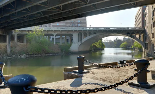 Looking toward San Jacinto Street Bridge