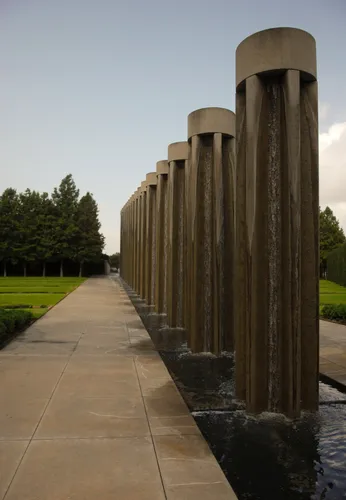 These 23 pillars increase evenly in size, forming a captivating piece of art