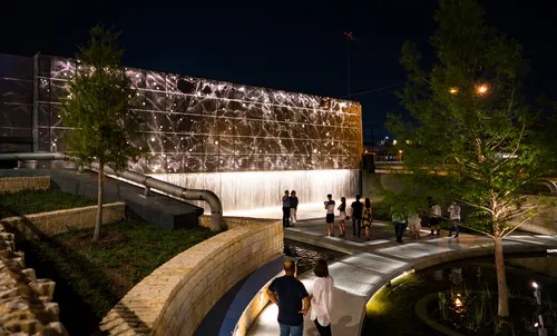 The Rain from the Heavens installation displays the night sky of 1718, San Antonio's founding year
