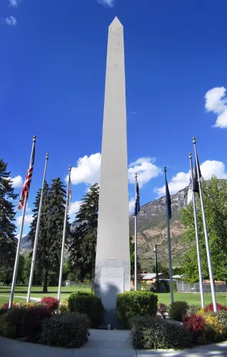 45-foot Memorial Obelisk honoring armed forces service members