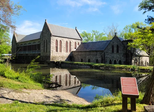The Byrd Park Pump House in the south section of the park