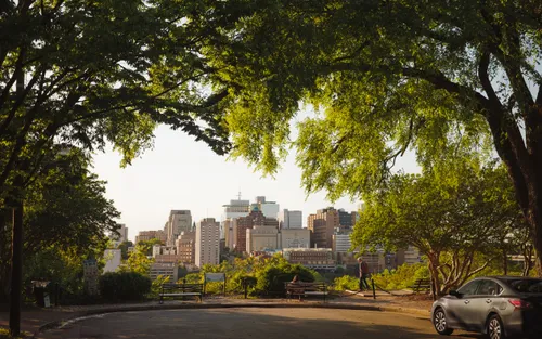 East Grace Street leads to this gorgeous view of Richmond's skyline at Church Hill Overlook