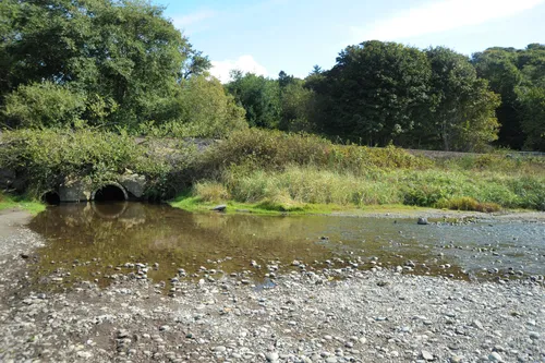 Pipers Creek flows into Puget Sound here