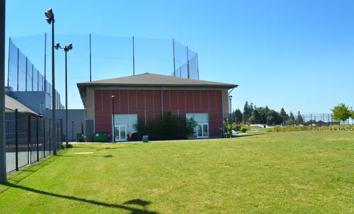 Spacious grassy field next to the Jefferson Community Center