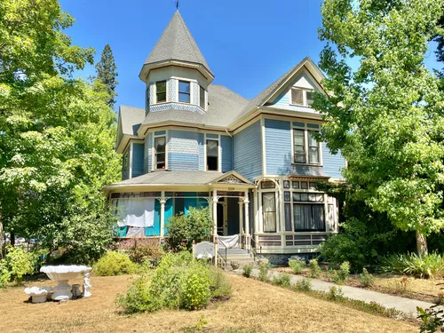 The historic Queen Anne-style Fotheringham House sits adjacent to Coeur d'Alene Park