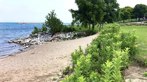 A section of the park's sandy beach
